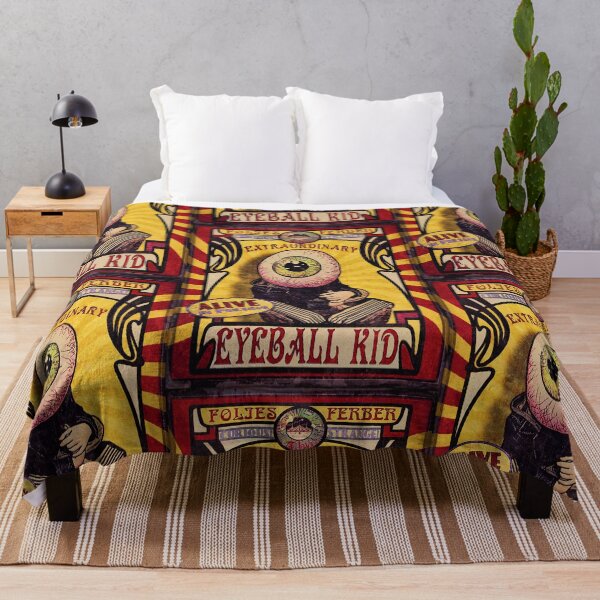 The Extraordinary Eyeball Kid: Sideshow Poster Throw Blanket
