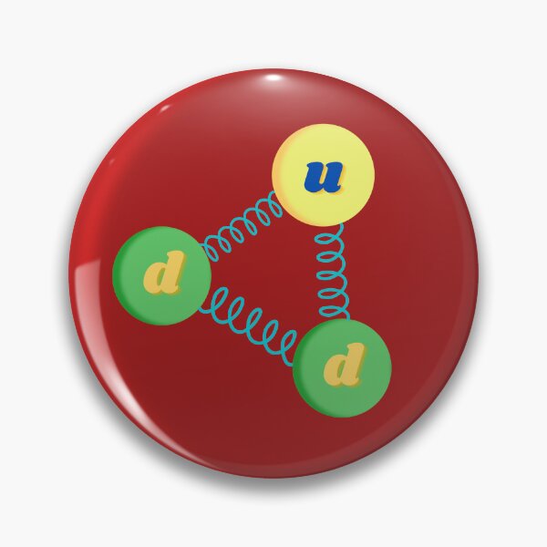 Item preview, neutron made of up quarks and down quarks, particle physics designed and sold by NoetherSym.