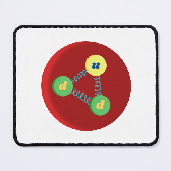 Item preview, neutron made of up quarks and down quarks, particle physics designed and sold by NoetherSym.