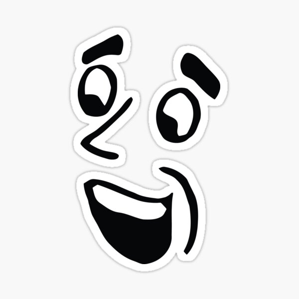 Roblox Man Face Smile Face Man Face Sticker For Sale By Alih72 Redbubble 4543