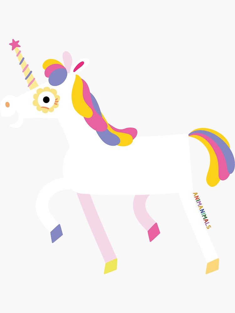 "Animanimals Unicorn" Sticker by FILMBILDER | Redbubble