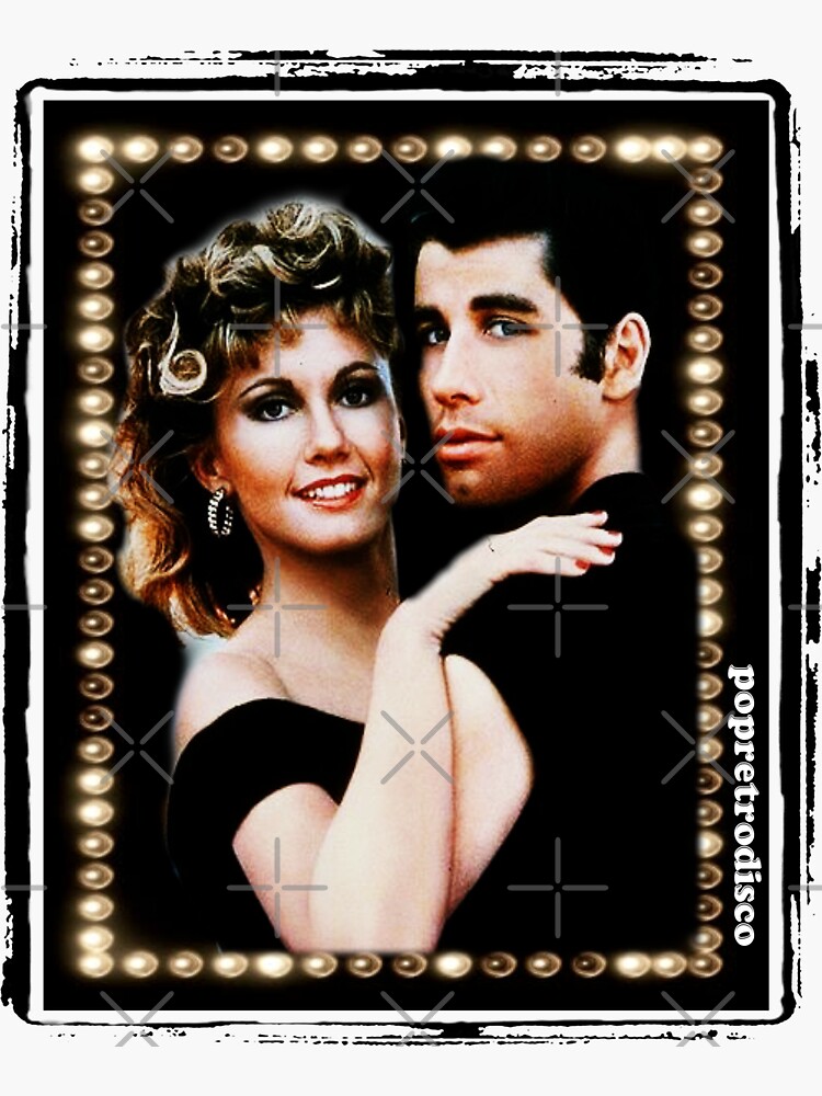 "Grease Danny and Sandy Olivia NewtonJohn and John Travolta Designed by PopRetroDisco
