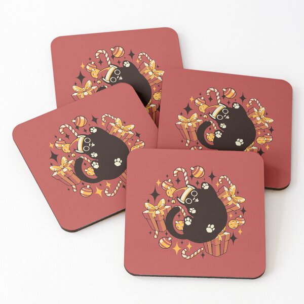 Item preview, Xmas Kawaii Black Kitten by Tobe Fonseca designed and sold by Tobe Fonseca®.