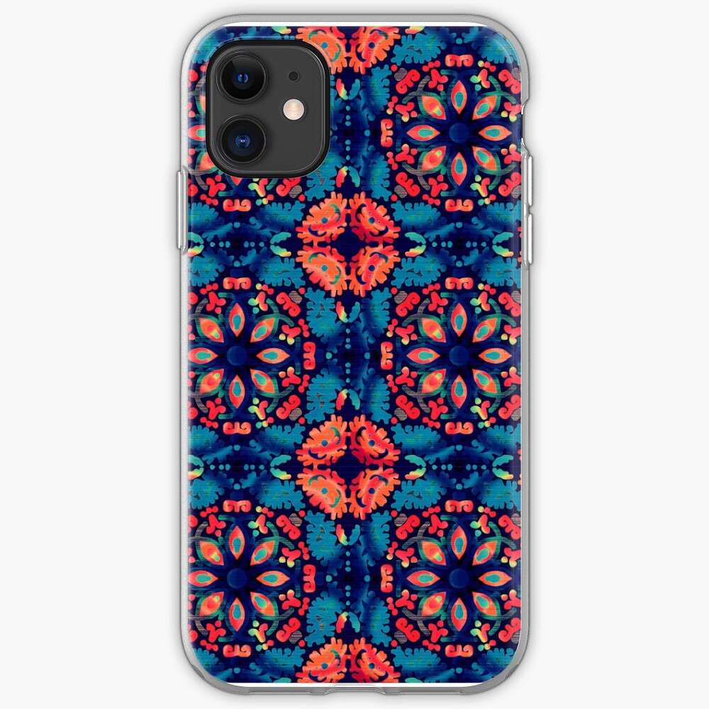 Orange and Blue Tile iPhone Case & Cover
