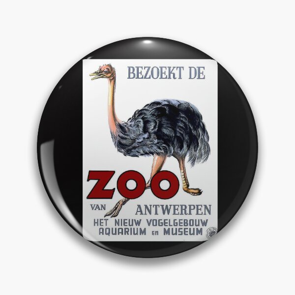 Item preview, BEZOEKT DE ZOO; Vintage Antwerpen Aquarium en Museum Print designed and sold by posterbobs.