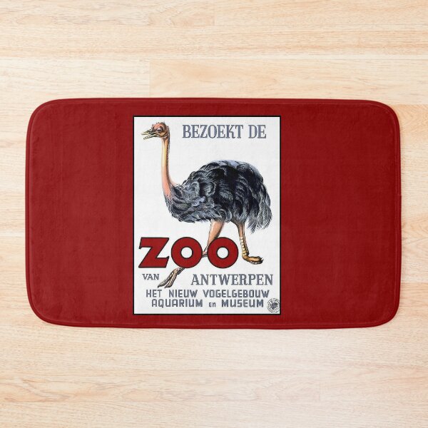 Artikelvorschau, BEZÖKT DE ZOO; Vintage Antwerpen Aquarium en Museum Print entworfen und verkauft von posterbobs.