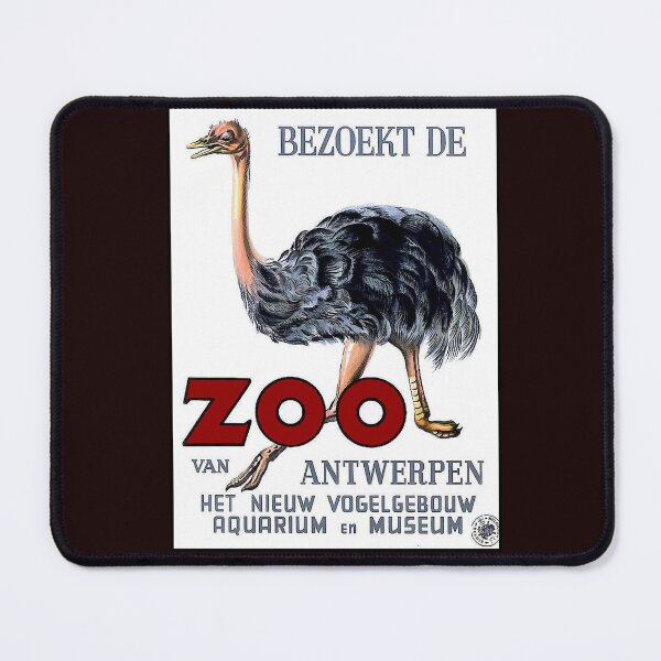 Item preview, BEZOEKT DE ZOO; Vintage Antwerpen Aquarium en Museum Print designed and sold by posterbobs.