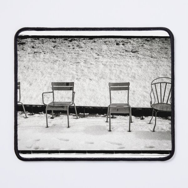 Item preview, Four Chairs in Snow in Luxembourg garden Paris, designed and sold by PhotogalleryCJ.