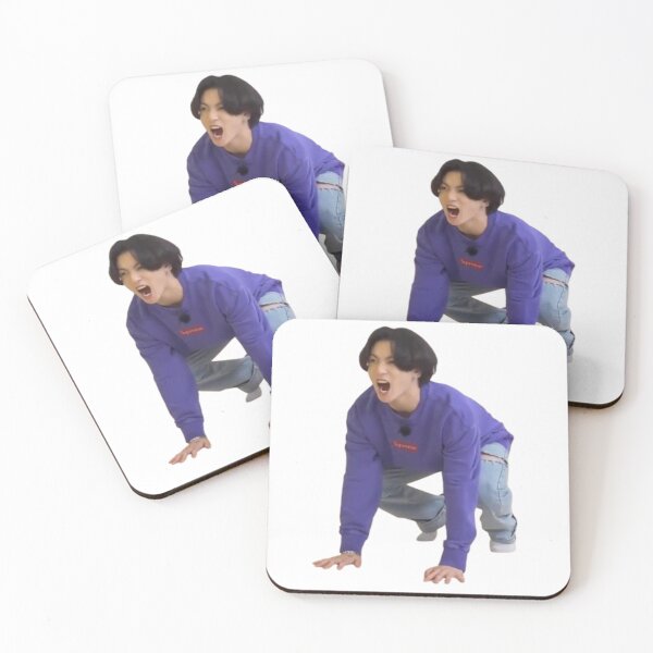 Item preview, Jungkook Sticker Meme Glossy designed and sold by MicheleAndrea.