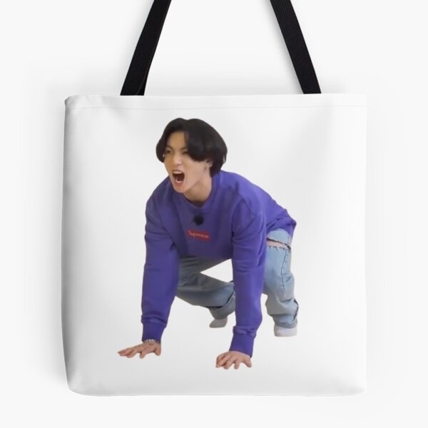 Item preview, Jungkook Sticker Meme Glossy designed and sold by MicheleAndrea.