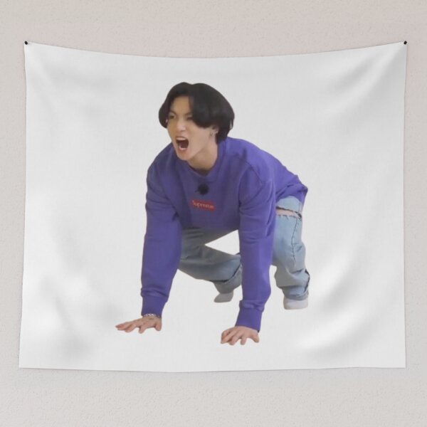 Item preview, Jungkook Sticker Meme Glossy designed and sold by MicheleAndrea.