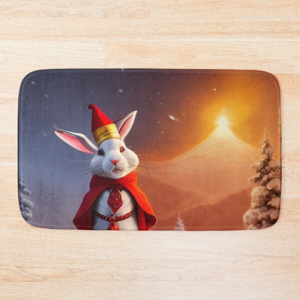 Item preview, White Christmas Rabbit In The Snow. designed and sold by LuliandFriends.