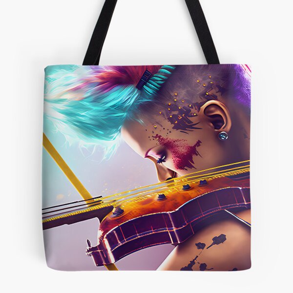 Item preview, Punk girl playing an electric violin designed and sold by AiAholic.