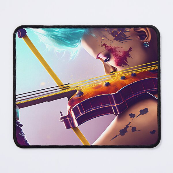 Item preview, Punk girl playing an electric violin designed and sold by AiAholic.