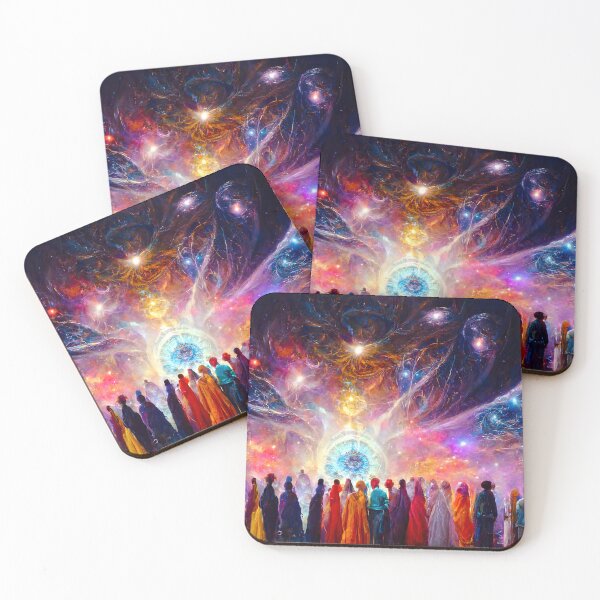 Item preview, Cosmic Soul Family Reunion at the Galactic Federation - spiritual art spiritual artwork spirituality wellness well-being designed and sold by LvSoulCreations.