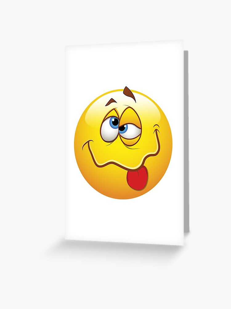 Emoticon borracho cara sonriente Tarjetas de felicitaci n