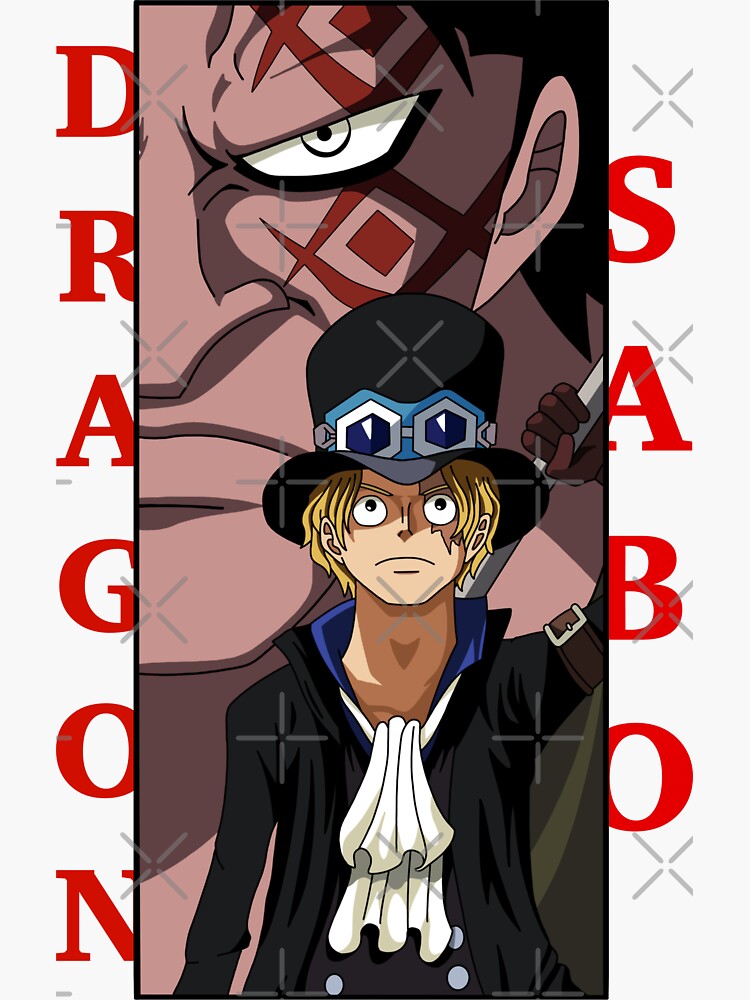 "One Piece Dragon and Sabo" Sticker for Sale by Artsbykk Redbubble