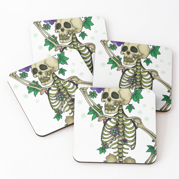 Item preview, SKELETON AND FLOWERS designed and sold by optimusprime39.