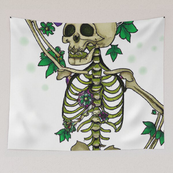 Item preview, SKELETON AND FLOWERS designed and sold by optimusprime39.