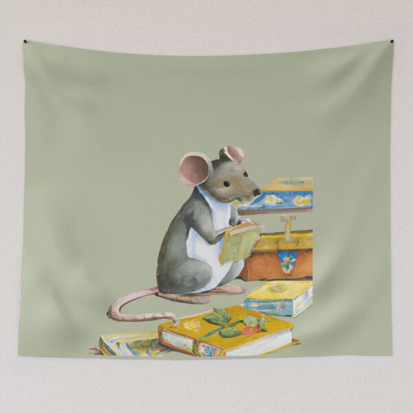 Item preview, Whimsical watercolor mouse, mouse art, mouse painting,mouse nursery,   mouse watercolor,   cute mouse,   mouse lover designed and sold by Artsareus.