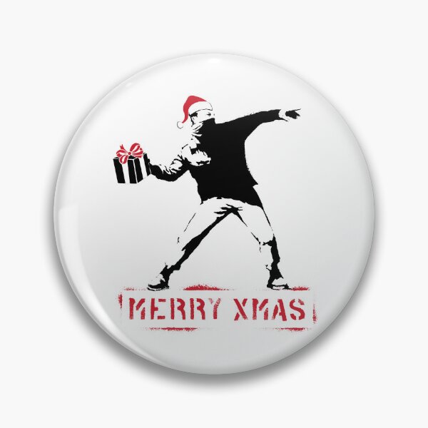 Item preview, Flower Thrower Merry Christmas Sarcastic Street Art Banksy designed and sold by WE-ARE-BANKSY.