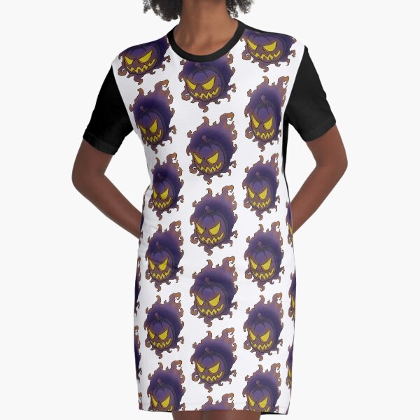 A Gastly Halloween Graphic T-Shirt Dress