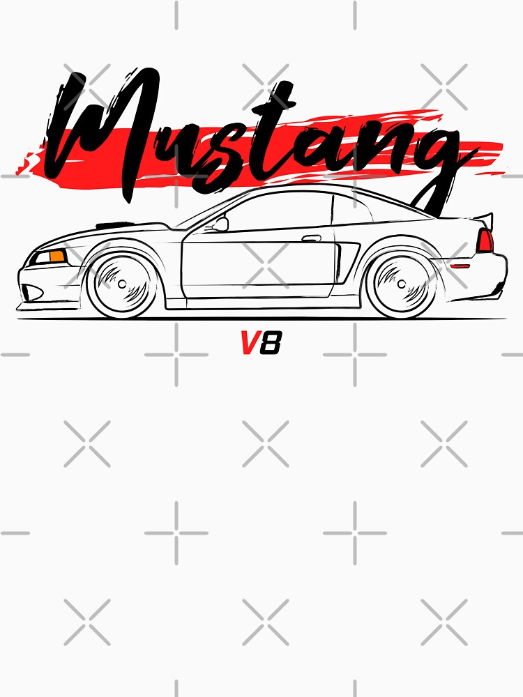 "Muscle New Edge Stang Racing" Tshirt for Sale by goldentuners