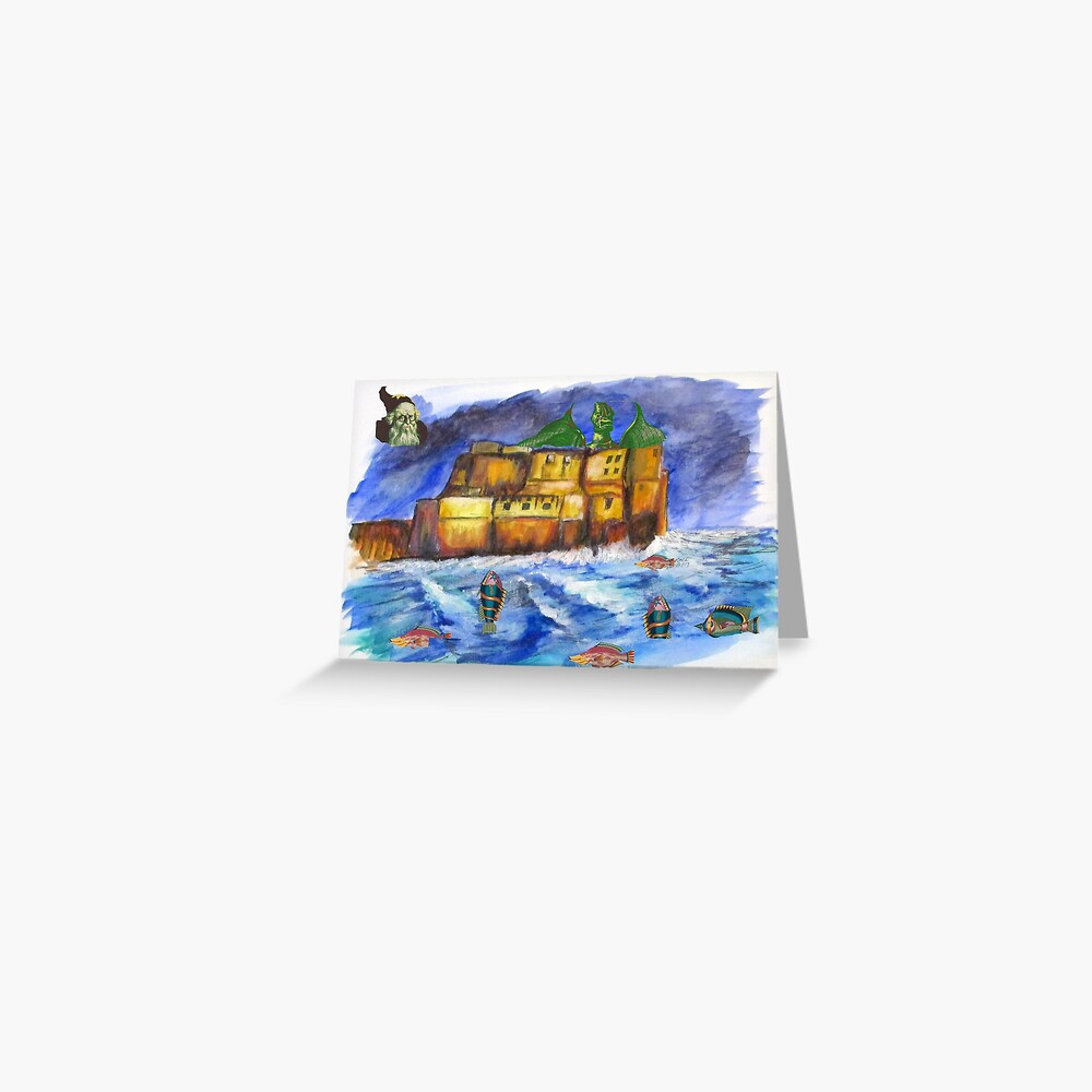 Stormy Castle Infested Greeting Card