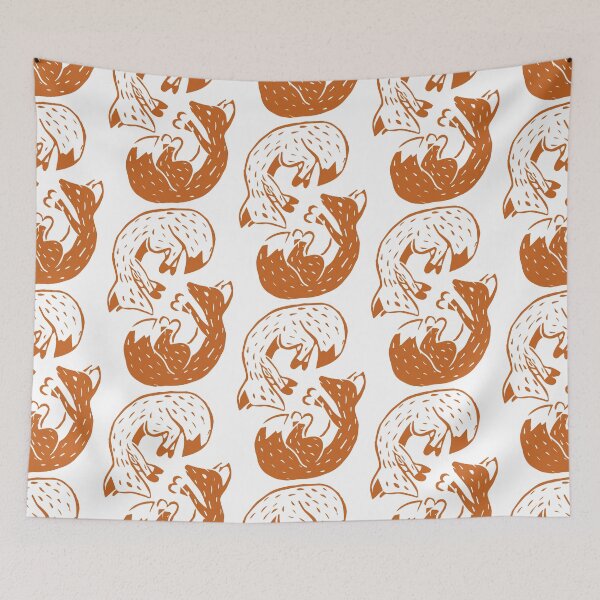 Item preview, "Twin Foxes", Burnt Orange designed and sold by shannonhealey.