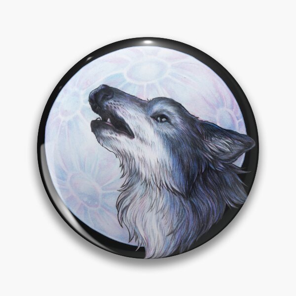 Item preview, Mystical Howling Wolf Gift Hand Painted designed and sold by ZadzeneaArt.