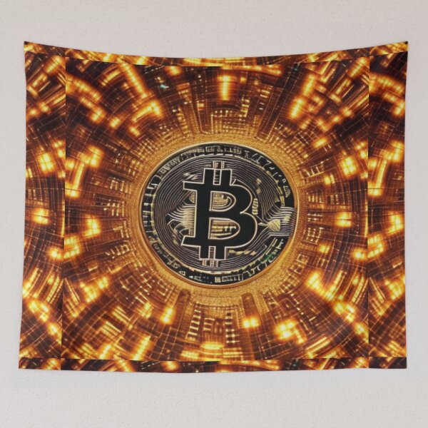 Item preview, BTC Crypto Cryptocurrency Bitcoin Art  designed and sold by tpixx.