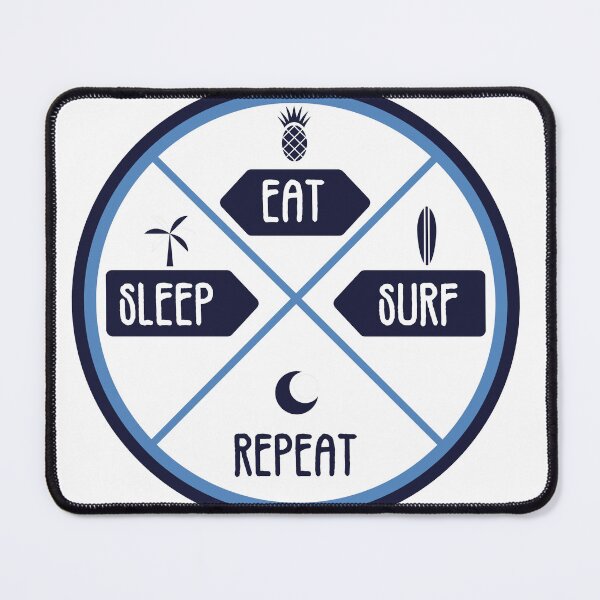 Item preview, surf eat sleep repeat t shirt designed and sold by DahemStore.