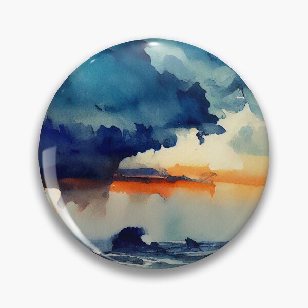 Item preview, A Deep Blue Sea on a Stormy Sunset designed and sold by aricutcia.