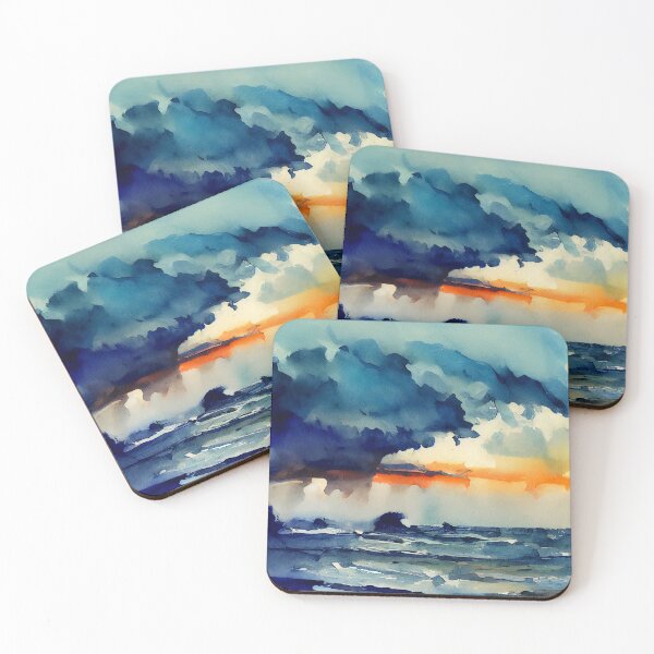 Item preview, A Deep Blue Sea on a Stormy Sunset designed and sold by aricutcia.