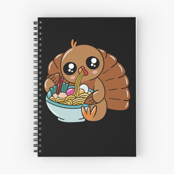 Item preview, Kawaii Turkey Eating Ramen Funny Thanksgiving Turkey Day designed and sold by Trankix.