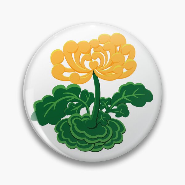 Item preview, Golden Chrysanthemum with Green Leaves designed and sold by Moyanana.
