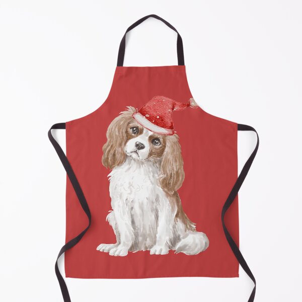 Item preview, Cute Cavalier King Charles Spaniel with Santa Claus' hat - christmas dog collection designed and sold by Olivvier.