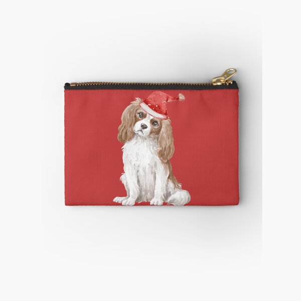 Item preview, Cute Cavalier King Charles Spaniel with Santa Claus' hat - christmas dog collection designed and sold by Olivvier.