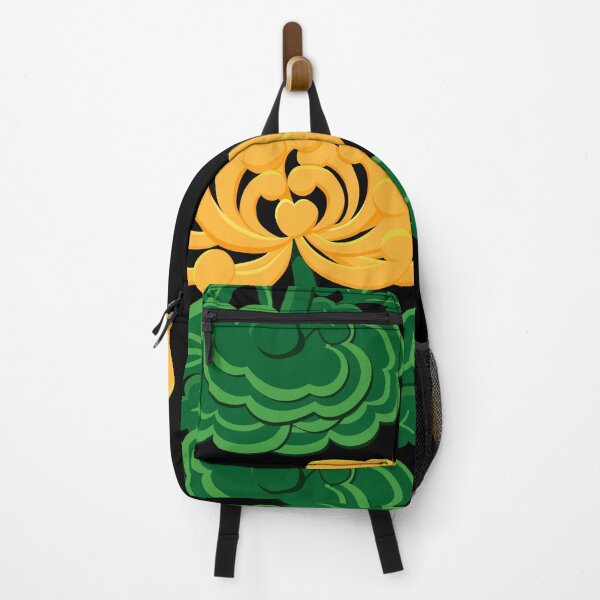 Item preview, Golden Chrysanthemum with Green Leaves in Black designed and sold by Moyanana.