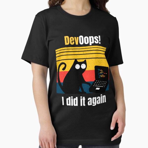 Item preview, DevOops I did it again IT cat devops engineer retro designed and sold by sashashuba.