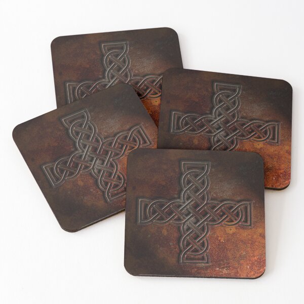 Item preview, Celtic Knotwork Cross Rust Texture No 1 designed and sold by The Learning Curve Photography.