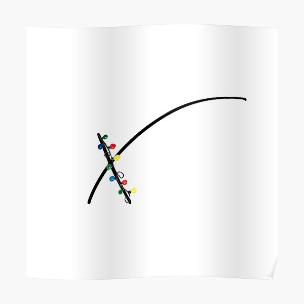 "X Christmas Lights Monogram Letter Alphabet" Poster for Sale by AZCo Redbubble