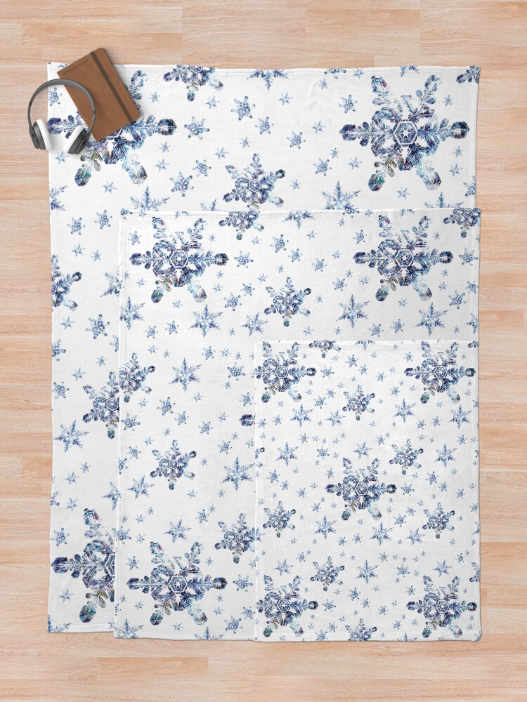 Alternate view of Snowflakes - Christmas, Chanukah, Holiday Throw Blanket