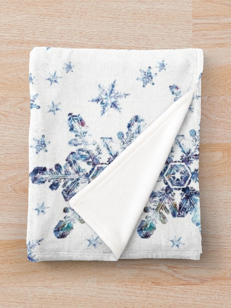 Alternate view of Snowflakes - Christmas, Chanukah, Holiday  Throw Blanket