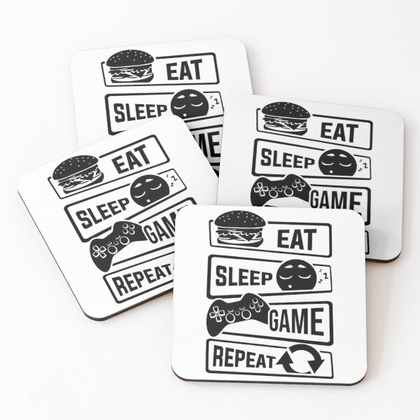 Item preview, eat sleep game repeat t shirt designed and sold by DahemStore.