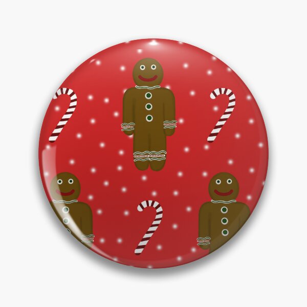 Item preview, Copy of Gingerbread men, candy canes and snow on red designed and sold by Encie-Designs.