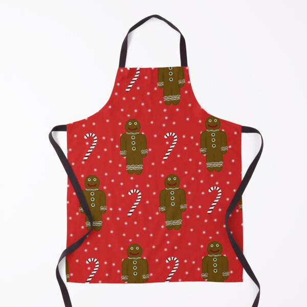 Item preview, Copy of Gingerbread men, candy canes and snow on red designed and sold by Encie-Designs.