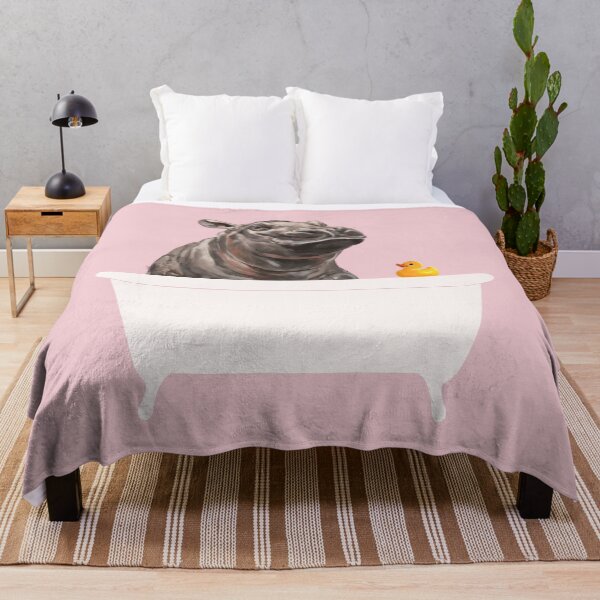 Item preview, Baby Hippo in Bathtub Pink designed and sold by bignosework.