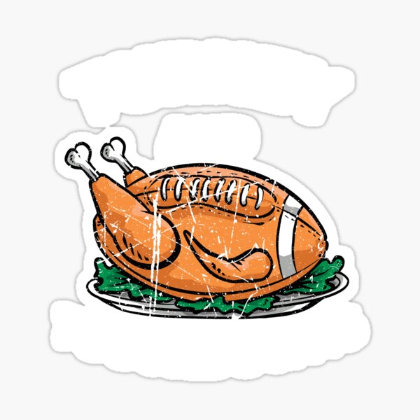 Thanksgiving turkey football player coach fan Sticker