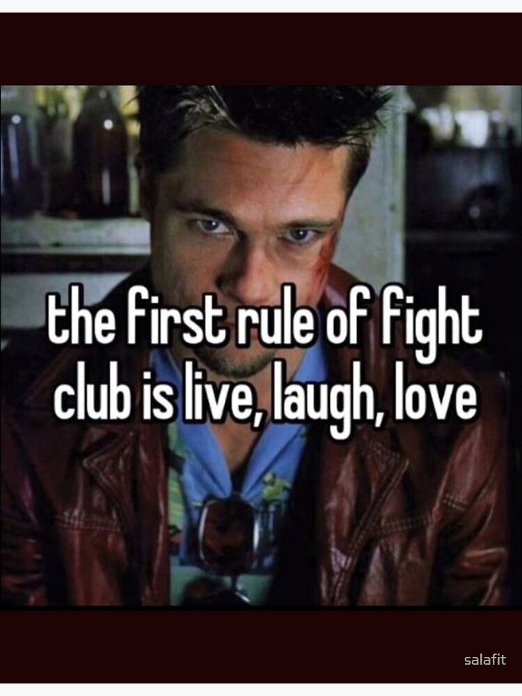 Fight Club Rule 1 Poster by Nimalb Leila - Fine Art America